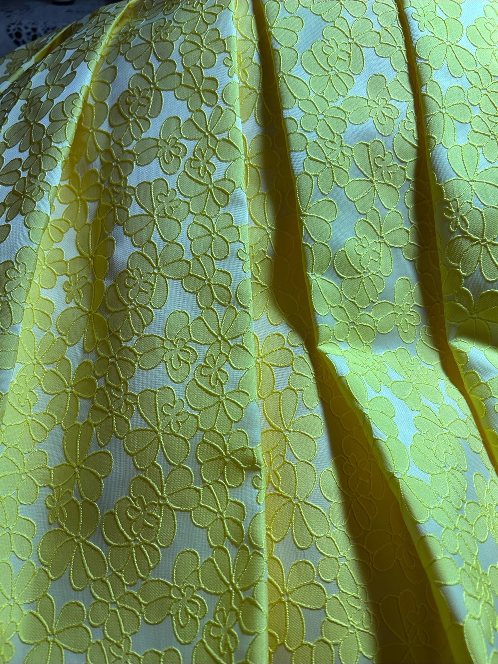 Halogen® × Atlantic-Pacific Jacquard Pleat Skirt, Medium, YELLOW LIGHT - Picture 9 of 16